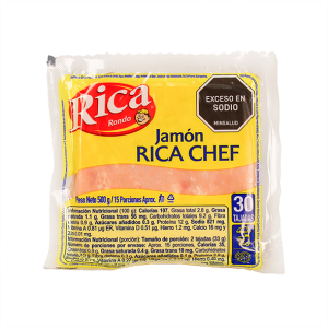 Embutido Jamon rica chef