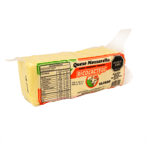 Queso mozarela tajado Ricolacteos